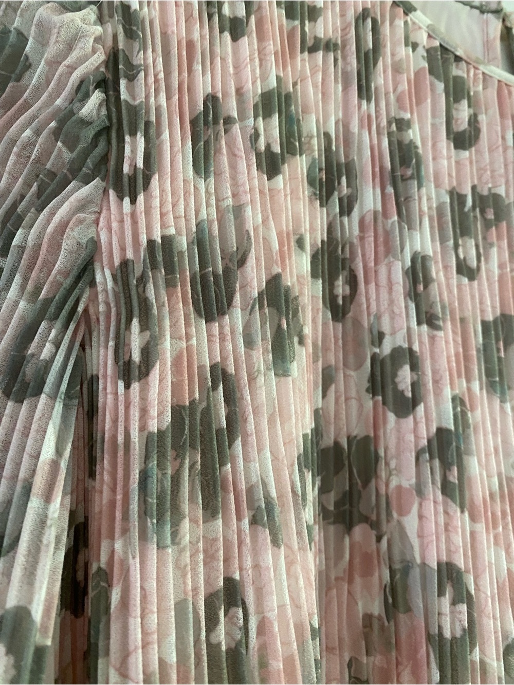 ARITZIA WILFRED NWTs daydreamer mini dress chiffon floral pink/sage size small - Picture 7 of 13